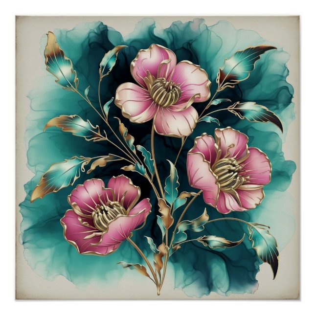 Pôster Abstrato em ondas eletromagnéticas (Frente)