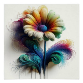 Pôster Abstrato em ondas eletromagnéticas