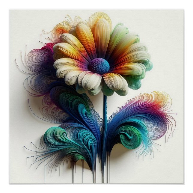 Pôster Abstrato em ondas eletromagnéticas (Frente)