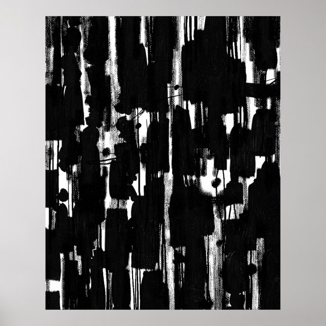 Poster Abstrato em preto (Frente)