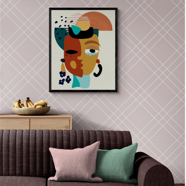 Poster Abstrato Face 2 Face Boho (Criador carregado)