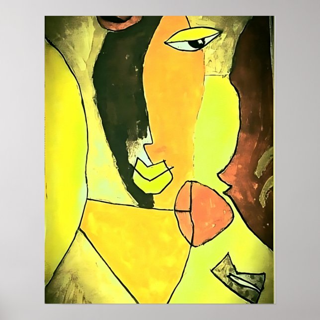 Poster Abstrato Face Art - Toned (Frente)