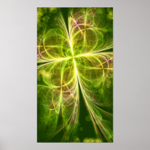 Poster Abstrato Fantasy Four deixa o verde amarelo