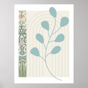 Poster Abstrato Fern Leaf