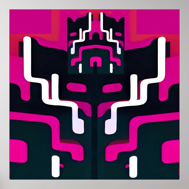 Poster Abstrato Fiend - Ken Gage Art (Frente)