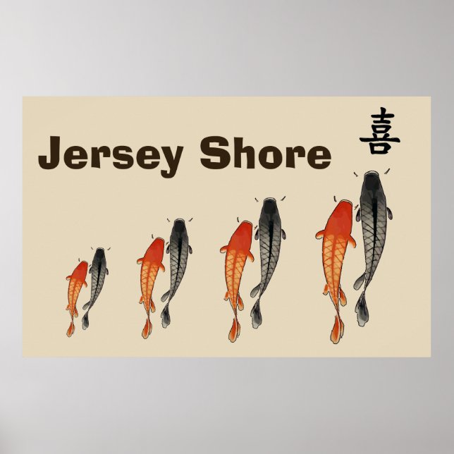 Poster Abstrato Fish, Jersey Shore (Frente)