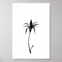 Abstrato Flor de Tinta Minimalista Arte Floral a P