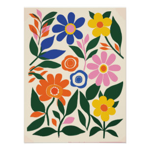 Pôster Abstrato Floral Art