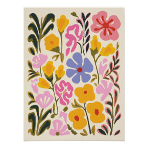 Pôster Abstrato Floral Art