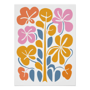 Pôster Abstrato Floral Art