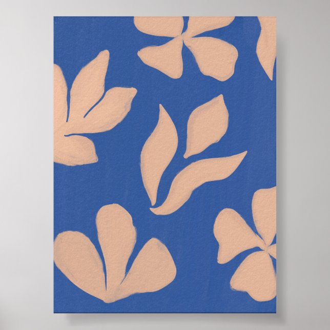 Poster Abstrato Floral Illustração mural (Frente)