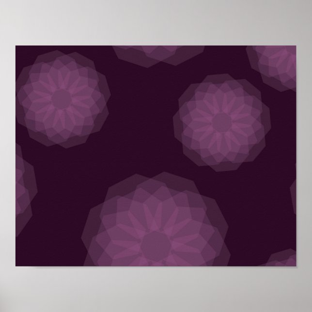 Poster Abstrato floral simples, roxo, legal e moderno (Frente)