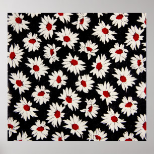 Poster Abstrato flores, um padrão de aquarela artístico.