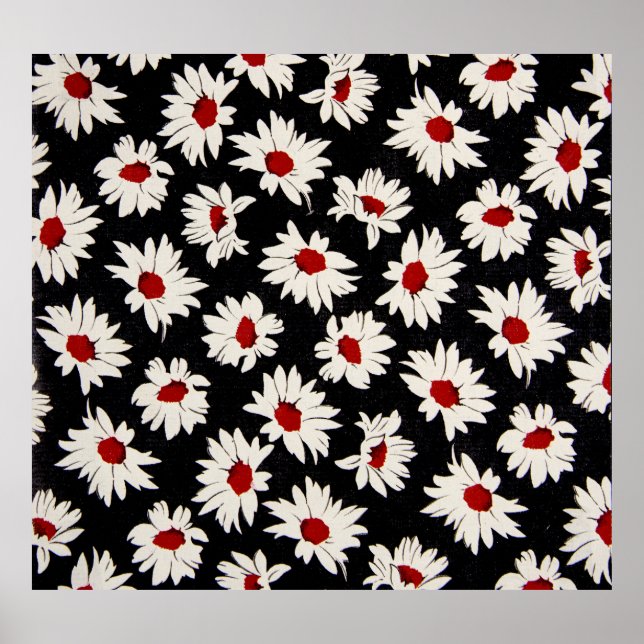 Poster Abstrato flores, um padrão de aquarela artístico. (Frente)