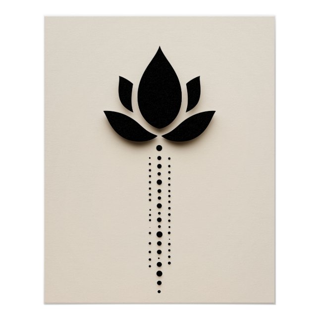 Pôster Abstrato Flower Art (Frente)