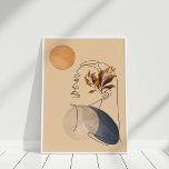 Poster Abstrato Formas e Rosto de Arte de Linha<br><div class="desc">Abstrato Shapes and Line Art Face Face Poster é uma única arte de parede colorida com tons de Terra. Perfeito sozinho ou como um item de parede de galeria.</div>