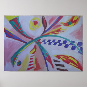 Poster Abstrato francês vibrante por Raphael С anossa