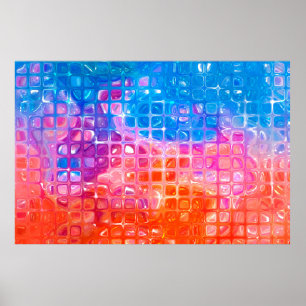Poster abstrato fundo.mosaico multicolorido