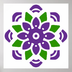 Poster Abstrato Geo Mandala