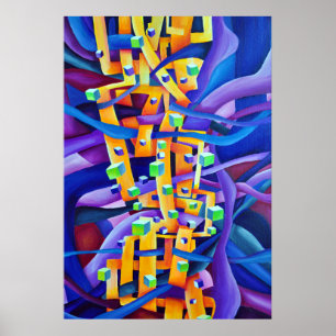 Pôster Abstrato geométrica - Composição das Víblias A