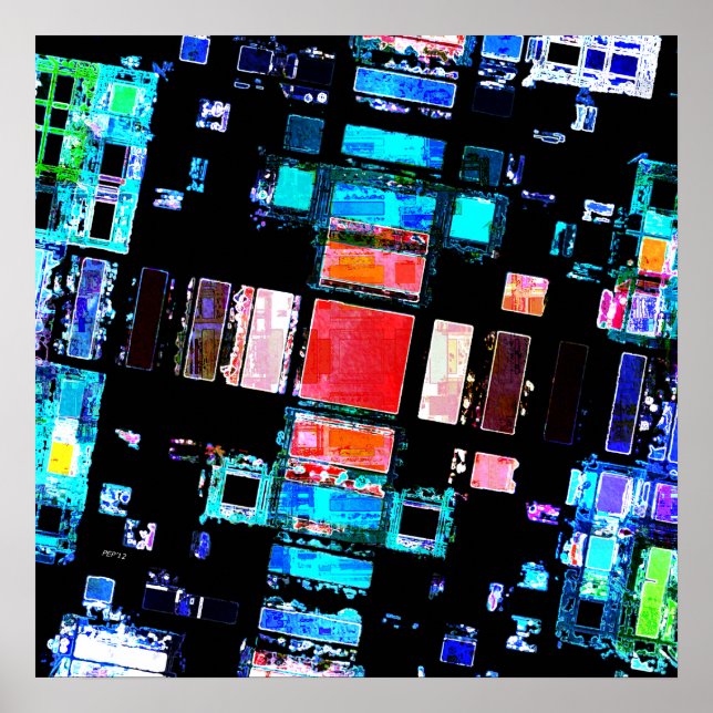 Pôster Abstrato Geométrico (Frente)