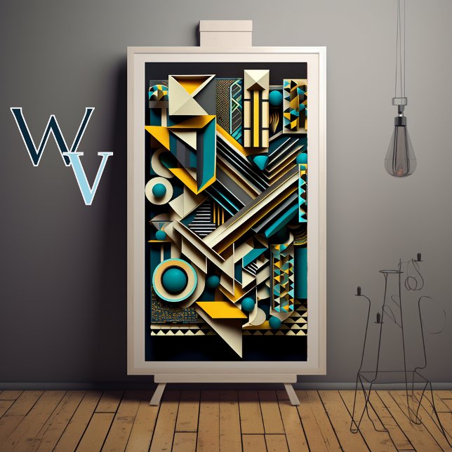 Poster Abstrato Geométrico (Criador carregado)