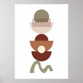 Poster Abstrato geométrico boêmico