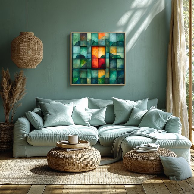 Pôster Abstrato Geométrico Color Block Art - Moderno (Criador carregado)