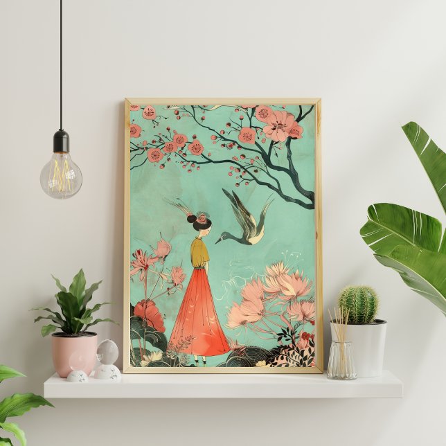 Poster Abstrato Geométrico Japonês (Matte) 12x18 (Criador carregado)