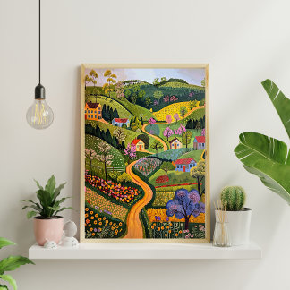 Poster Abstrato Geométrico (Matte) Nórdico 19x19