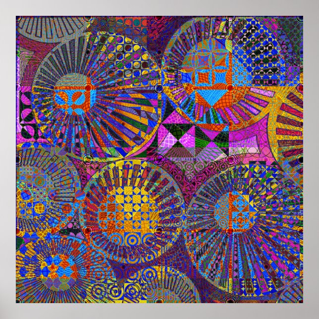 Poster abstrato geométrico trabalho de arte (Frente)