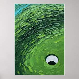Poster Abstrato Golf Verde Texturizado Impareto