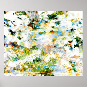 Pôster Abstrato gráfico design de estilo verde