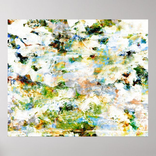 Pôster Abstrato gráfico design de estilo verde (Frente)