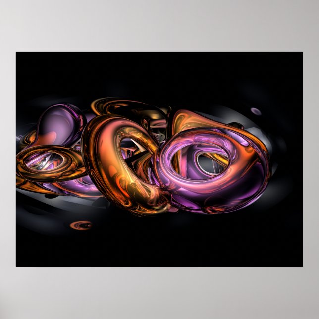 Poster Abstrato grafite (Frente)