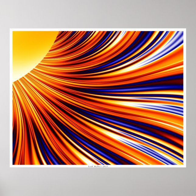 Pôster Abstrato - Gravidade Solar e Magnetismo 3 (Frente)