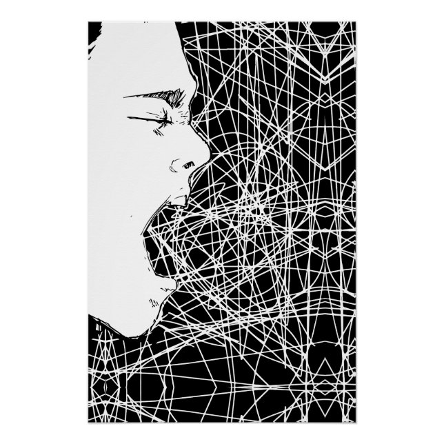 Pôster Abstrato Gritar Art (Frente)