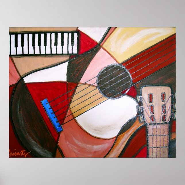 PÔSTER ABSTRATO GUITAR (Frente)