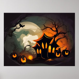 Poster Abstrato Halloween design