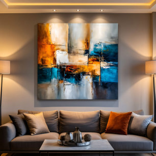 Poster Abstrato Harmonia: Linhas, Luz, Formas