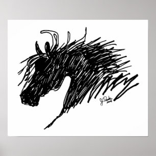 Pôster Abstrato Horse