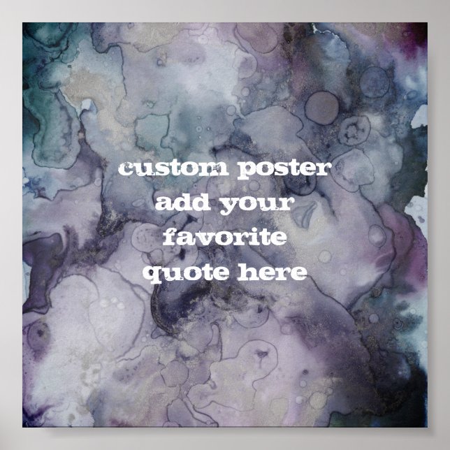 Poster abstrato ink design personalizado adicionar sua pr (Frente)