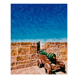 Pôster Abstrato Interpretação do Canhão Histórico