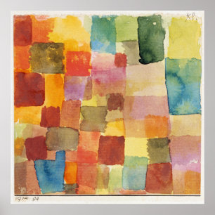 Pôster Abstrato intitulado por Paul Klee