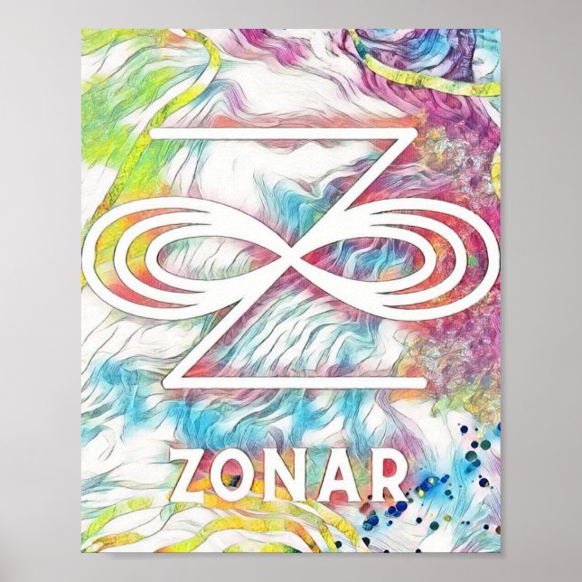 Poster Abstrato Karuna Reiki Zonar (Frente)