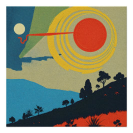 Pôster Abstrato Landscape Art