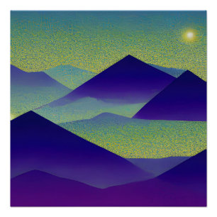 Pôster Abstrato Landscape Fallen Star 23