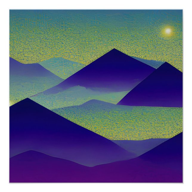 Pôster Abstrato Landscape Fallen Star 23 (Frente)