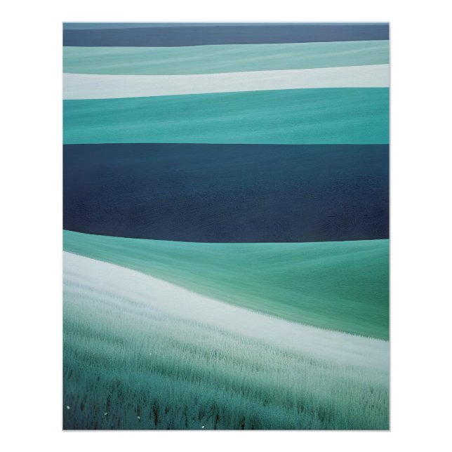 Pôster Abstrato Landscape Valley Meadow Nature (Frente)