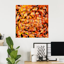 Poster Abstrato laranja